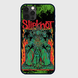 Чехол для iPhone 12 Pro Max Slipknot green satan, цвет: 3D-черный