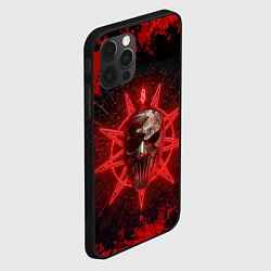 Чехол для iPhone 12 Pro Max Slipknot red satan star, цвет: 3D-черный — фото 2