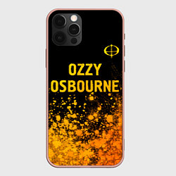 Чехол iPhone 12 Pro Max Ozzy Osbourne - gold gradient: символ сверху