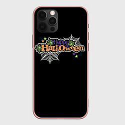 Чехол iPhone 12 Pro Max Happy Halloween надпись