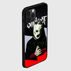 Чехол для iPhone 12 Pro Max Slipknot абстракция, цвет: 3D-черный — фото 2