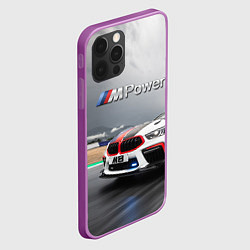 Чехол для iPhone 12 Pro Max BMW M8 Safety car, цвет: 3D-сиреневый — фото 2