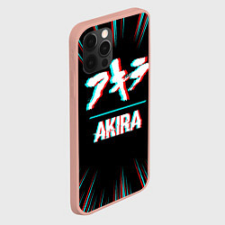 Чехол для iPhone 12 Pro Max Символ Akira в стиле glitch на темном фоне, цвет: 3D-светло-розовый — фото 2
