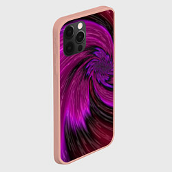 Чехол для iPhone 12 Pro Max Фиолетовый вихрь, цвет: 3D-светло-розовый — фото 2