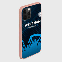 Чехол для iPhone 12 Pro Max West Ham legendary форма фанатов, цвет: 3D-светло-розовый — фото 2