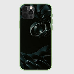 Чехол для iPhone 12 Pro Max Изометрическая спираль во тьме, цвет: 3D-салатовый