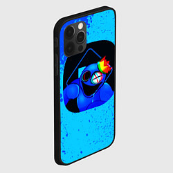 Чехол для iPhone 12 Pro Max Радужные друзья: Синий глитч, цвет: 3D-черный — фото 2