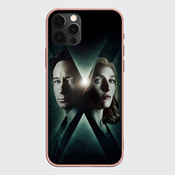 Чехол для iPhone 12 Pro Max X - Files, цвет: 3D-светло-розовый