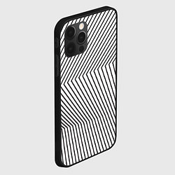Чехол для iPhone 12 Pro Max Ломанные линии и оптическая иллюзия, цвет: 3D-черный — фото 2