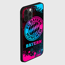 Чехол для iPhone 12 Pro Max Bayern - neon gradient, цвет: 3D-черный — фото 2