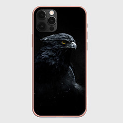 Чехол для iPhone 12 Pro Max Тёмный орёл, цвет: 3D-светло-розовый