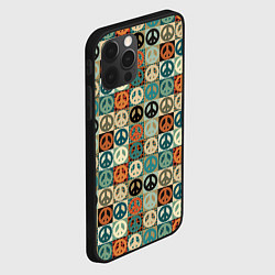 Чехол для iPhone 12 Pro Max Peace symbol pattern, цвет: 3D-черный — фото 2