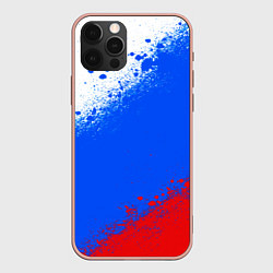 Чехол iPhone 12 Pro Max Флаг России - триколор