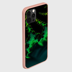Чехол для iPhone 12 Pro Max Фрактал зеленая ёлочка, цвет: 3D-светло-розовый — фото 2
