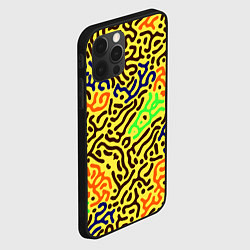 Чехол для iPhone 12 Pro Max Абстрактные кислотные полосы, цвет: 3D-черный — фото 2