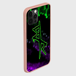 Чехол для iPhone 12 Pro Max Логотип киберпанков из Cyberpunk: edgerunners, цвет: 3D-светло-розовый — фото 2