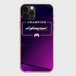 Чехол iPhone 12 Pro Max Cyberpunk 2077 gaming champion: рамка с лого и джо