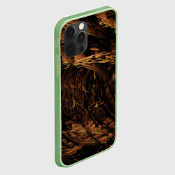 Чехол для iPhone 12 Pro Max Абстрактные лиственные краски, цвет: 3D-салатовый — фото 2