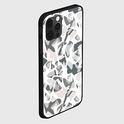 Чехол для iPhone 12 Pro Max Абстрактный пятнистый узор Камуфляж зимний, цвет: 3D-черный — фото 2