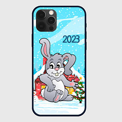 Чехол для iPhone 12 Pro Max Кролик 2023 новый год, цвет: 3D-черный