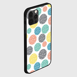 Чехол для iPhone 12 Pro Max Круги с полосками в точку, цвет: 3D-черный — фото 2