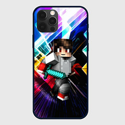 Чехол iPhone 12 Pro Max Minecraft - warrior - sword