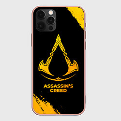 Чехол iPhone 12 Pro Max Assassins Creed - gold gradient