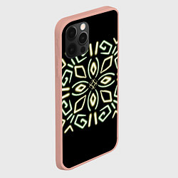 Чехол для iPhone 12 Pro Max Зелено-желтый неон, цвет: 3D-светло-розовый — фото 2