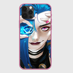 Чехол для iPhone 12 Pro Max Jinx crystall, цвет: 3D-малиновый