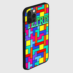 Чехол для iPhone 12 Pro Max Тетрис - паттерн, цвет: 3D-черный — фото 2