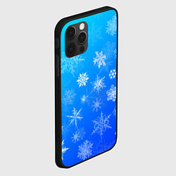 Чехол для iPhone 12 Pro Max Снежинки в небе, цвет: 3D-черный — фото 2