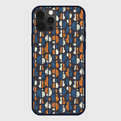 Чехол iPhone 12 Pro Max Цифры с полоской гранж