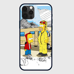 Чехол для iPhone 12 Pro Max Барт Симпсон и его папаша, цвет: 3D-черный