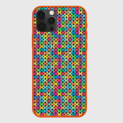 Чехол iPhone 12 Pro Max Яркие вязаные крестики
