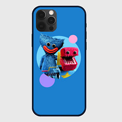 Чехол для iPhone 12 Pro Max Poppy Playtime Хагги Вагги и Бокси Бу, цвет: 3D-черный