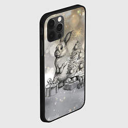 Чехол для iPhone 12 Pro Max Кролик карандошом, цвет: 3D-черный — фото 2