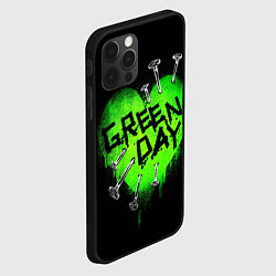 Чехол для iPhone 12 Pro Max Green day heart nails, цвет: 3D-черный — фото 2