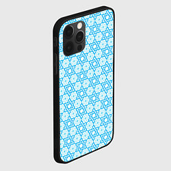 Чехол для iPhone 12 Pro Max Израильский узор для Хануки, цвет: 3D-черный — фото 2