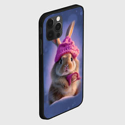 Чехол для iPhone 12 Pro Max Ушастик в вязаной шапочке, цвет: 3D-черный — фото 2