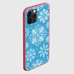 Чехол для iPhone 12 Pro Max Snow in blue, цвет: 3D-малиновый — фото 2