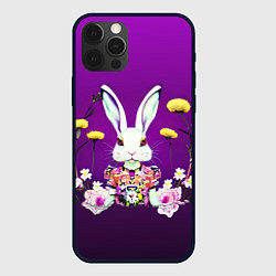 Чехол iPhone 12 Pro Max Кролик с одуванчиками