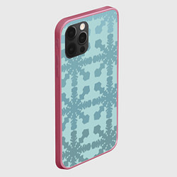 Чехол для iPhone 12 Pro Max Снежинки градиент, цвет: 3D-малиновый — фото 2