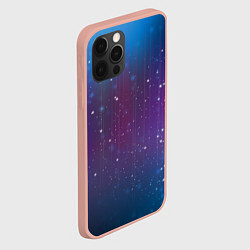 Чехол для iPhone 12 Pro Max Космический дождь, цвет: 3D-светло-розовый — фото 2