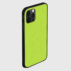 Чехол для iPhone 12 Pro Max Текстурированный ярко зеленый салатовый, цвет: 3D-черный — фото 2