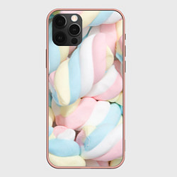 Чехол для iPhone 12 Pro Max Маршмелллоу паттерн, цвет: 3D-светло-розовый