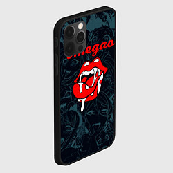 Чехол для iPhone 12 Pro Max Ахегао рот -ahegao lips, цвет: 3D-черный — фото 2