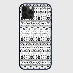 Чехол для iPhone 12 Pro Max Black pattern Wednesday Addams, цвет: 3D-черный