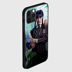 Чехол для iPhone 12 Pro Max Уэнсдэй с книгой и вещь, цвет: 3D-черный — фото 2
