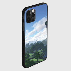 Чехол для iPhone 12 Pro Max Minecraft мир, цвет: 3D-черный — фото 2