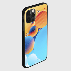 Чехол для iPhone 12 Pro Max Абстрактные круги с разными красками, цвет: 3D-черный — фото 2